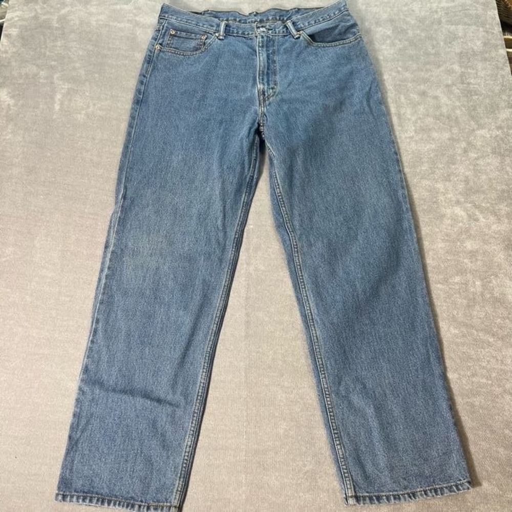 Levi's Mens 38x32 550 Relaxed Fit Jeans Blue Medium Wash‎ Denim Pants Classic